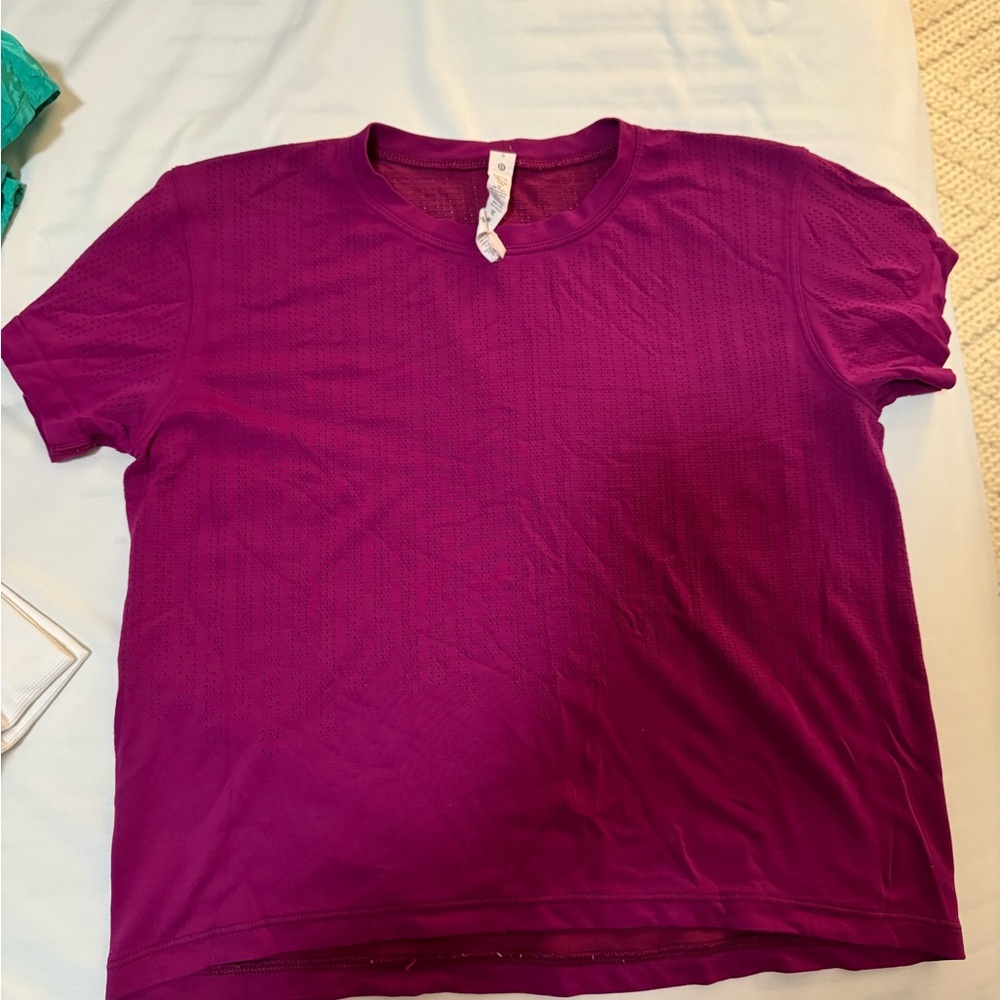 Lululemon Train to Be Short Sleeve *Stripe